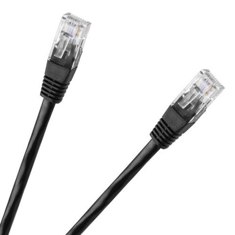 Cablu UTP CAT 6E CCA 0.5 m, negru
