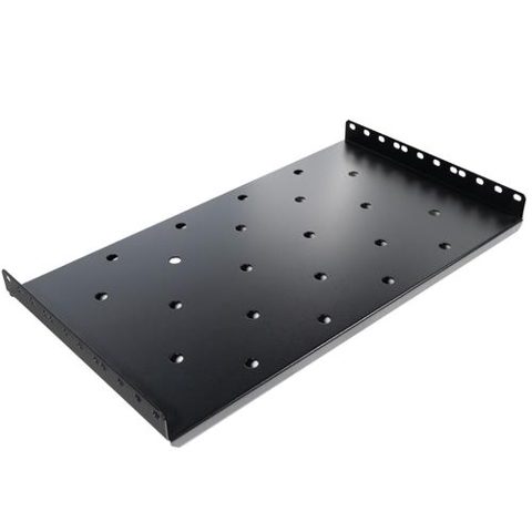 Raft fix SPACER 1U pentru rack 19″, adancime 260mm, sarcina maxima 25Kg, vopsea antistatic, otel 0.8mm (Negru)