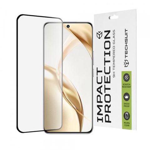Folie de protectie Ecran Techsuit pentru Honor 200, Sticla Securizata, Full Glue, 111D (Transparent/Negru)