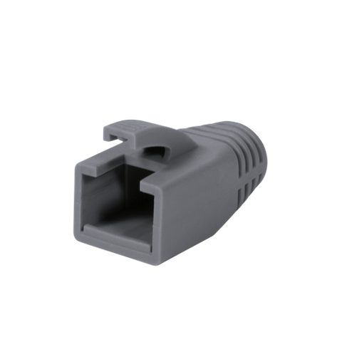 Set mansoane de protectie mufe RJ-45 Logilink MP0035, pentru cablu UTP, FTP, SFTP, Cat6, RJ-45 tata, plastic, 50 bucati, Gri