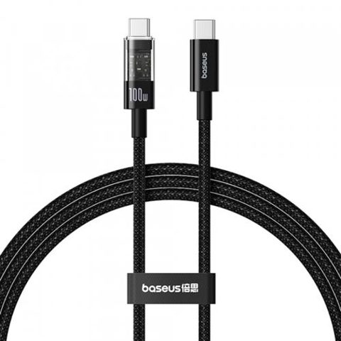 Cablu Date si Incarcare USB-C - USB-C Baseus P10373000111-00 Gem, 100W, 1m, Negru