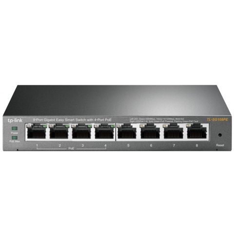 TPL SW 8-PORT GB EASY SMART + 4-PORT PoE TP-LINK TL-SG108PE
