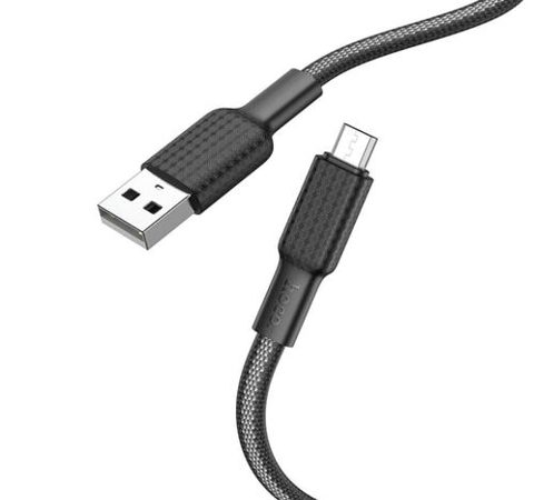 Cablu Date si Incarcare USB-A - microUSB HOCO X69, 18W, 1m, Negru