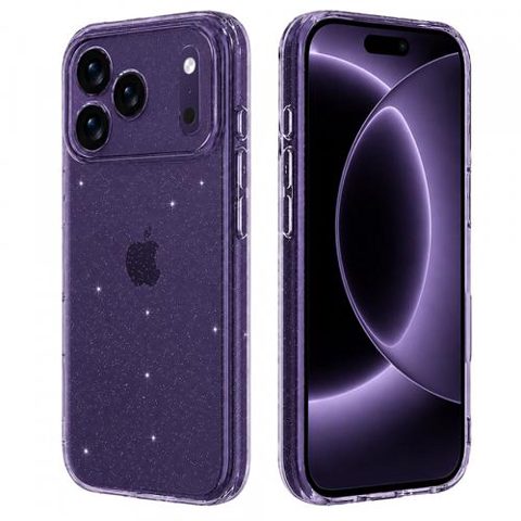 Husa pentru Apple iPhone 18 Pro / 17 Pro, Techsuit, SparkleSkin, Transparenta