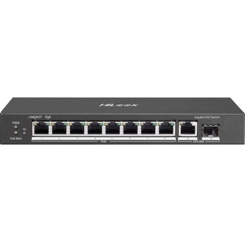 Switch Desktop/Rackmount Hikvision HiLook, NS-0510P-58, 10 Porturi, PoE+ 58W