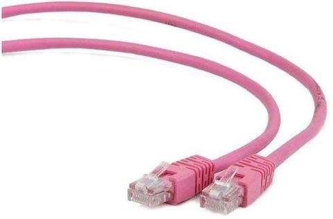 Cablu UTP Gembird PP12-2M/RO, Patchcord, CAT.5e, 2m (Roz)