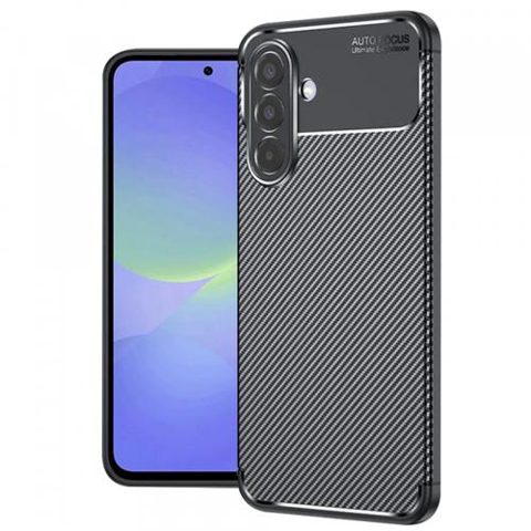Husa pentru Samsung Galaxy A36 A366, Techsuit, CarbonFiber, Neagra
