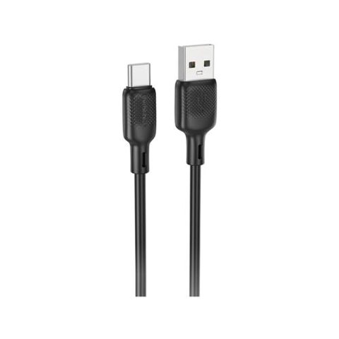 Cablu de date / adaptor Borofone BX113, USB Male la USB-C Male, 3 m (Negru)