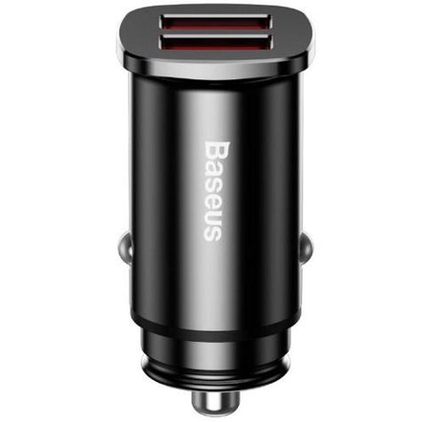 Incarcator Auto Baseus CCALL-DS01 Metalic, 2 x USB, 30W, QC3.0 (Negru)
