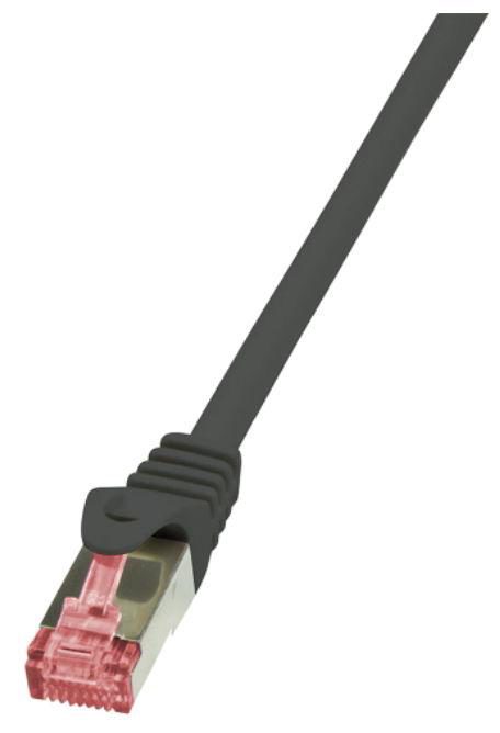 Cablu S/FTP LOGILINK Cat6, LSZH, cupru, 7.5 m, negru, AWG27, dublu ecranat CQ2083S