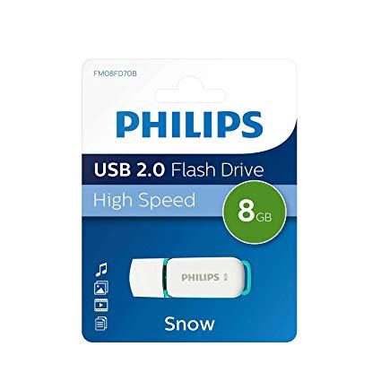 Stick USB Philips FM08FD70B/00, 8GB, Editia Snow, USB 2.0 (Alb/Albastru)