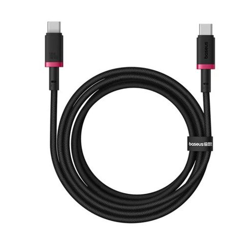 Cablu alimentare si date Baseus Dura, USB Type-C la USB Type-C, 100 W, 2m (Rosu/Negru)