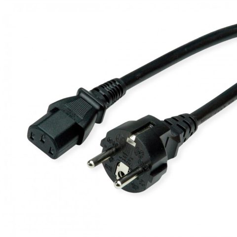 Cablu de alimentare C13 0.6m Negru, Value 19.99.1023