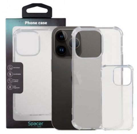 Protectie pentru spate Spacer SPPC-AP-IP14P-CLR pentru Iphone 14 Pro, Transparenta