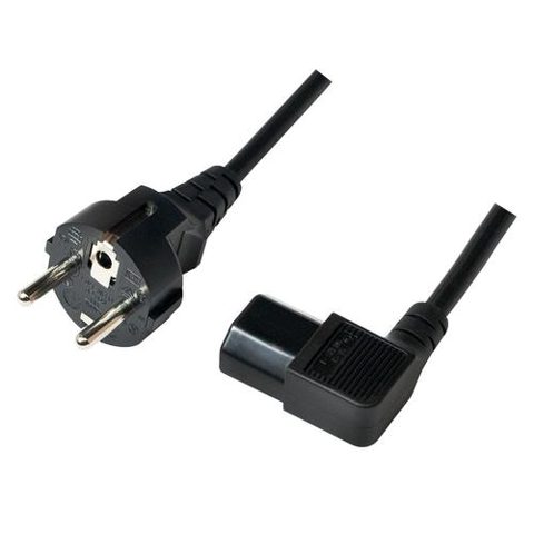 Cablu de alimentare mufa de siguranta la IEC C13 mama 90° 3m, Logilink CP118
