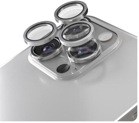 Folie de protectie Camera Spate Etteri pentru Apple iPhone 16 Pro Max / 16 Pro, Sticla Securizata, Gri