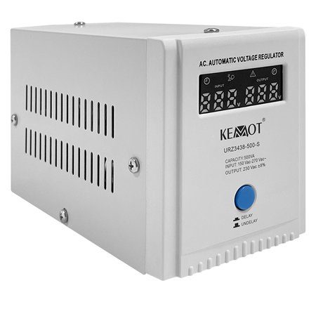 Stabilizator de tensiune cu relee 500VA/350W, Kemot URZ3438-500-S