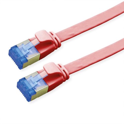 Cablu de retea RJ45 extra flat FTP cat.6A 1m Rosu, Value 21.99.2121