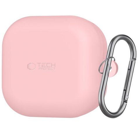 Husa Tech-Protect Silicone Hook pentru Samsung Galaxy Buds4 / Buds4 Pro, Roz