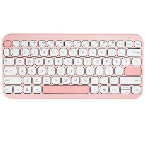 Tastatura ASUS KW100, Bluetooth (Alb/Roz)