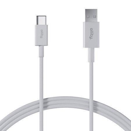 Cablu de date si incarcare Allity AUC-03, USB-A la USB-C, 3A, 1m (Alb)