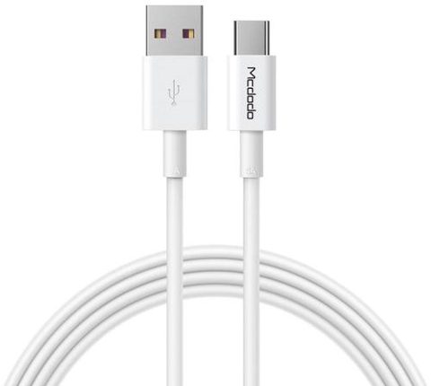 Cablu de date Mcdodo Element Series CA-6380, USB Type-C - USB 3.0, 5 A, 1 m (Alb)