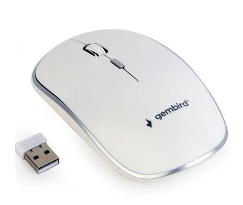 Mouse Wireless Gembird MUSW-4B-01-W, 1600 DPI (Alb)