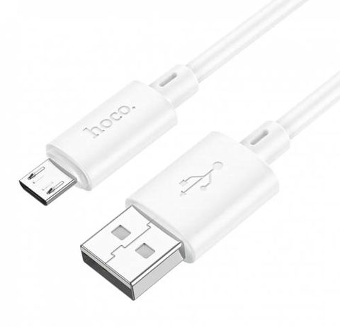 Cablu Date si Incarcare USB-A - microUSB HOCO X88, 18W, 2m, Alb
