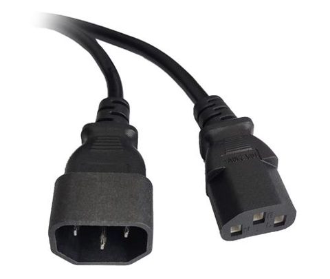 Cablu alimentare Spacer prelungitor, 1.8m, intrare C14, iesire C13, 10A, Negru