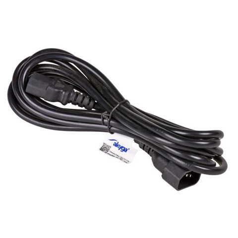 Cablu de alimentare prelungitor Akyga AK-PC-11A, IEC C14/IEC C13, 5m, Negru