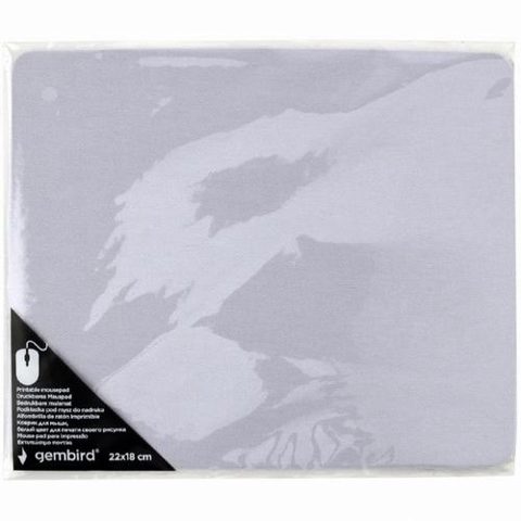 Mousepad Gembird, cauciuc si material textil, 220 x 180 x 2 mm, printabil, Alb, MP-PRINT-S