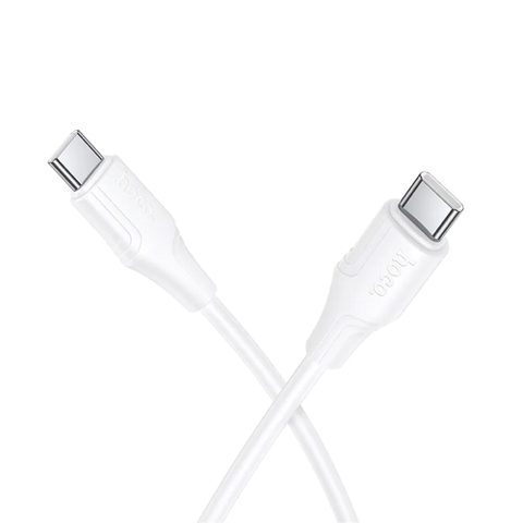 Cablu Date/Incarcare HOCO X124, USB-C - USB-C, 60W, 1m (Alb)