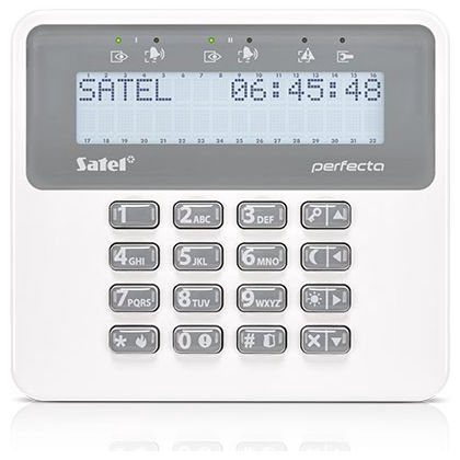 Tastatura alarma Satel PRF-LCD-WRL, Afisaj LCD, Wireless, Compatibila PERFECTA