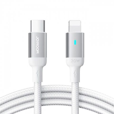 Cablu Date si Incarcare USB-C - Lightning Joyroom S-A10, 20W, 1.2m, Alb