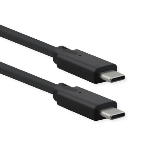 Cablu USB 3.2-C Gen 2x2 cu PD (Power Delivery) 100W Emark T-T 0.5m Negru, Roline 11.02.9070