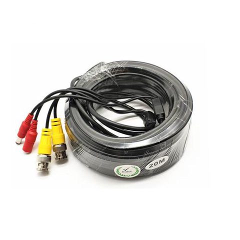 Cablu video si alimentare 20 metri LN-EC04-20M; conectori DC si BNC; Putere Video: 26 AWG