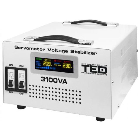 Stabilizator retea maxim 3100VA / 1800W cu servomotor TED Electric TED3100SVC TED000163