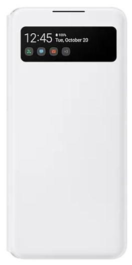 Protectie Book Cover Samsung Smart S View EF-EA426PWEGEE pentru Samsung Galaxy A42 5G (Alb)