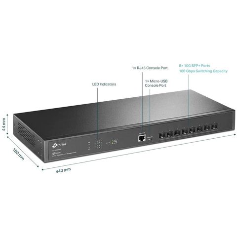 TPL SW 8P 10G SFP L2 MANAGED TP-LINK TL-SX3008F