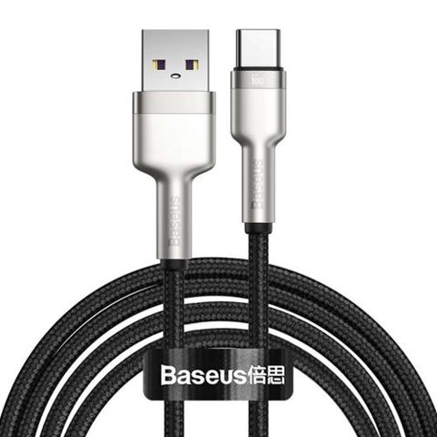 Cablu date si incarcare, Baseus, USB - USB-C, 2 m, Negru