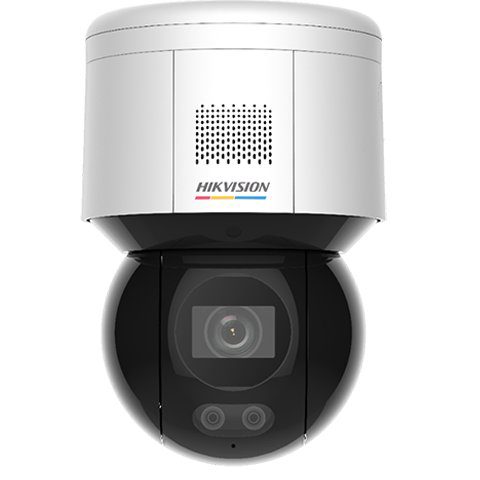 Camera IP PT AcuSense ColorVu Hikvision DS-2DE3A400BW-DE(F1)(T5), 4MP, lentila 4mm, lumina alba 30m, microfon, difuzor, alarma, PoE, IP66