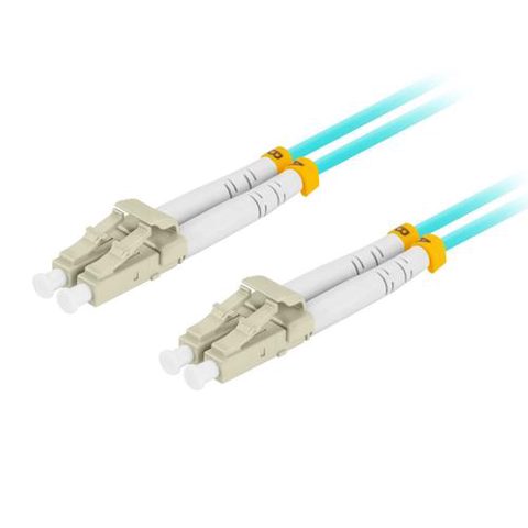 Cablu retea fibra optica cu lungime 2 m si conectori LC/UPC-LC/UPC, Lanberg Z32328, MM, DUPLEX 3.0MM OM3 50/125 LSZH, Albastru