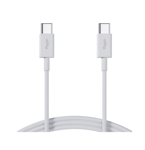 Cablu de date Allity AUC-03 USB-C - USB-C, 1m, 100W (Alb)