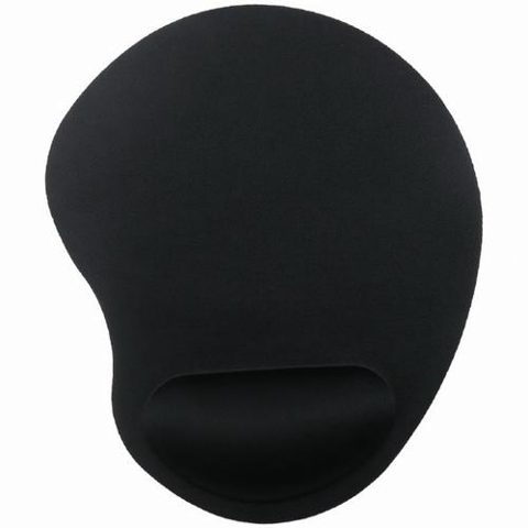 Mousepad Gembird, cauciuc si material textil, 240 x 200 x 4 mm, Suport ergonomic, Negru, MP-ERGO-01