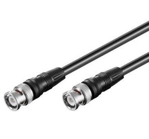 Cablu audio video BNC 75 Ohm T-T 2m Negru, 50046