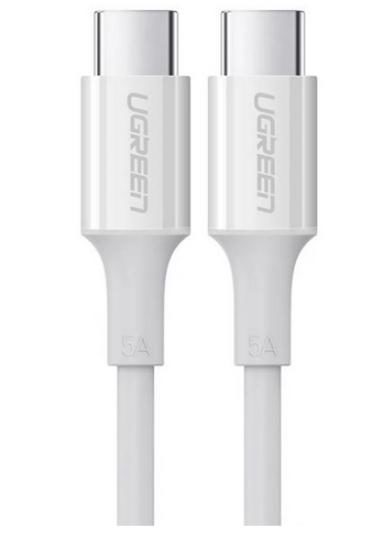 Cablu Date si Incarcare USB-C - USB-C UGREEN US300, 100W, 1m, Alb