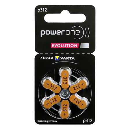 Baterii auditive VARTA Power One Evolution P312, 6 bucati
