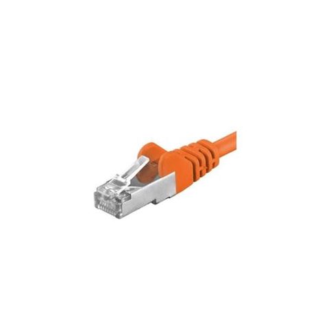 Patchcord SFTP PremiumCord RJ45-RJ45 Cat.6A, 0.5m, Portocaliu