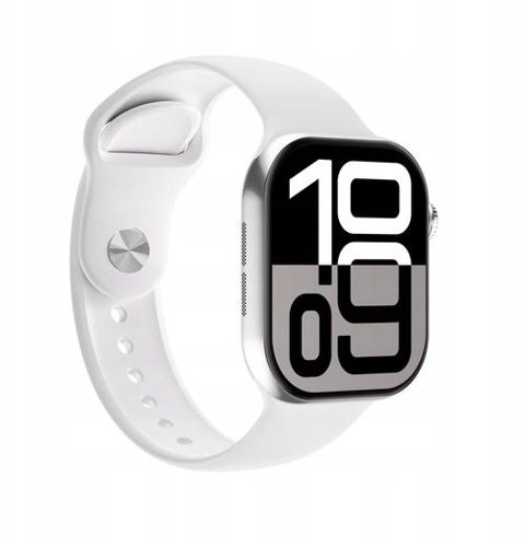 Smartwatch Platinet Pro PSMART10S, Ecran AMOLED 1.85inch, Bluetooth, GPS, Compatibil Android, Pedometru, Monitorizare somn, Rezistent la apa (Alb)