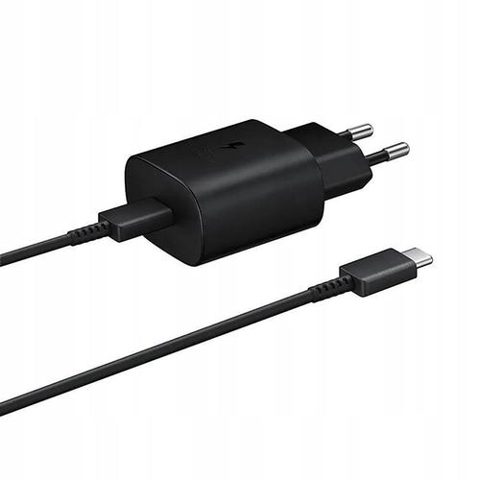 Incarcator retea Samsung EP-TA800EBE + EP-DA705BBE, 25 W, USB Type-C, Bulk (Negru)